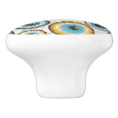 Evil Eye Mosaic Tile Pattern Keramische Knop (Zijkant)