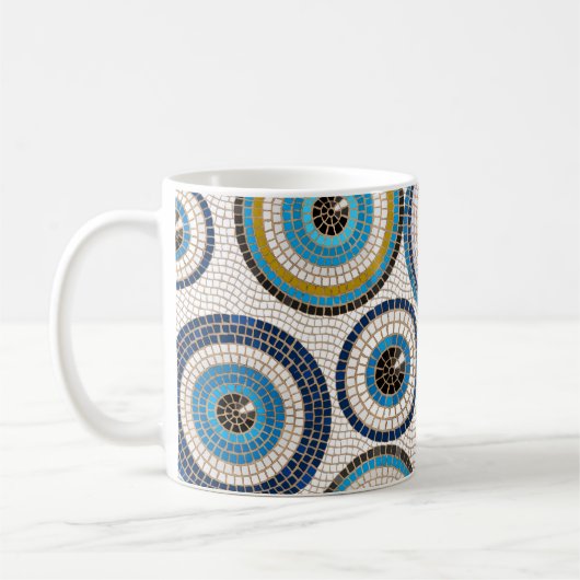 Evil Eye Mosaic Tile Pattern Koffiemok (Links)