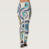 Evil Eye Mosaic Tile Pattern Leggings (Achterkant)