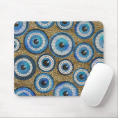 Evil Eye Mosaic Tile Pattern Muismat (Met muis)