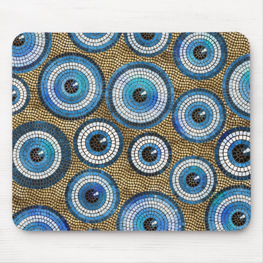Evil Eye Mosaic Tile Pattern Muismat (Voorkant)