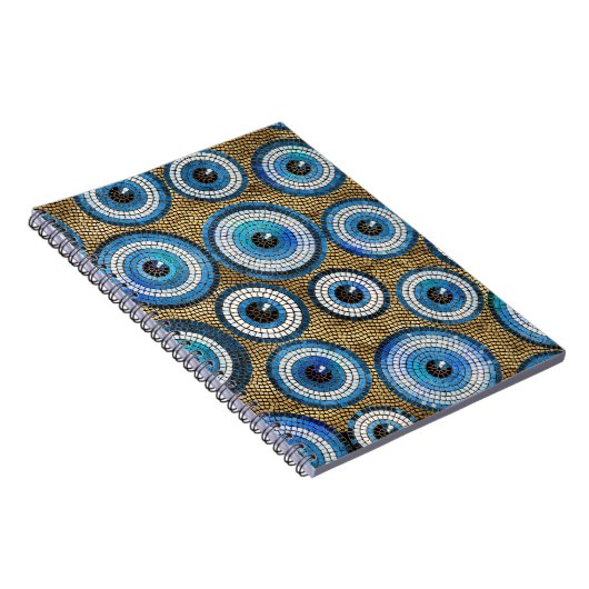 Evil Eye Mosaic Tile Pattern Notitieboek (Rechterzijde)
