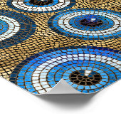 Evil Eye Mosaic Tile Pattern Poster (Hoek)