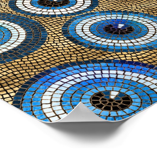 Evil Eye Mosaic Tile Pattern Poster (Hoek)