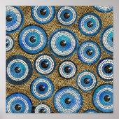 Evil Eye Mosaic Tile Pattern Poster (Voorkant)