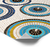 Evil Eye Mosaic Tile Pattern Poster (Hoek)