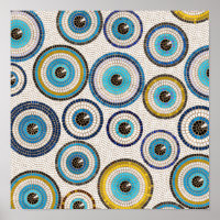 Evil Eye Mosaic Tile Pattern