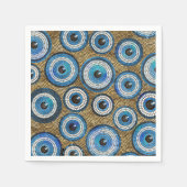 Evil Eye Mosaic Tile Pattern Servet (Voorkant)