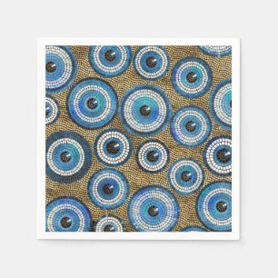 Evil Eye Mosaic Tile Pattern Servet