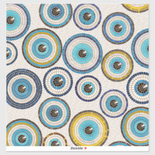 Evil Eye Mosaic Tile Pattern Sticker