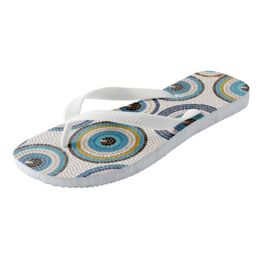 Evil Eye Mosaic Tile Pattern Teenslippers (Schuin)