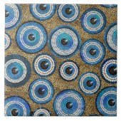 Evil Eye Mosaic Tile Pattern Tegeltje (Voorkant)