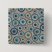 Evil Eye Mosaic Tile Pattern Vierkante Button 5,1 Cm (Voorkant)