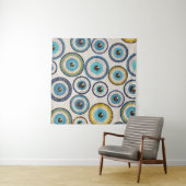 Evil Eye Mosaic Tile Pattern Wandkleed (In situ)