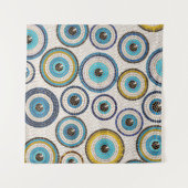 Evil Eye Mosaic Tile Pattern Wandkleed (Voorkant)