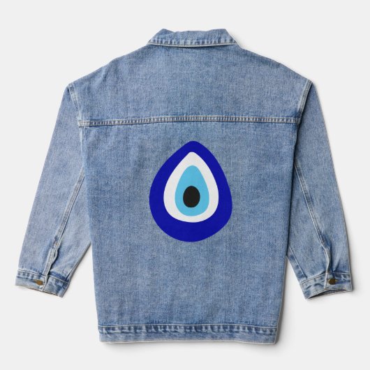 Evil Eye Nazar Amulet Denim Jacket (Achterkant)