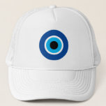 Evil Eye Nazar Blue Mati trucker hat Trucker Pet<br><div class="desc">Boze oog Nazar Blue Mati vrachtwagenhoed. Grieks Turks symbool van geluk en bescherming.</div>