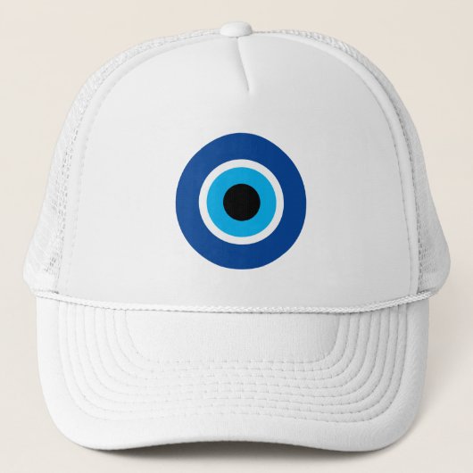 Evil Eye Nazar Blue Mati trucker hat Trucker Pet (Voorkant)