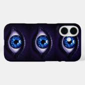 Evil Eye on Dark Glitter Canvas Case-Mate iPhone Case (Achterkant (horizontaal))