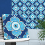 Evil Eye Ornament Blues en Pearl Tegeltje<br><div class="desc">Evil Eye Ornament Blues en Pearl</div>