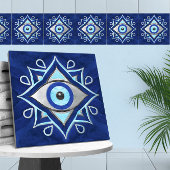Evil Eye Ornament marmeren texturen Tegeltje