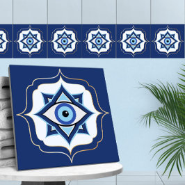 Evil Eye Ornament Marokkaanse Quatrefoil Tegeltje