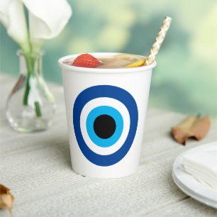 Evil Eye party cups voor Griekse of Turkse bruilof Papieren Bekers