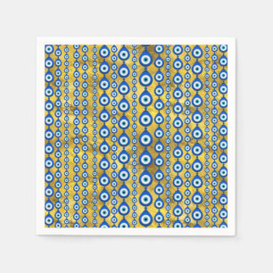 Evil Eye patroon op gouden textuur Servet