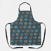 Evil Eye Pattern Apron Schort (Voorkant)