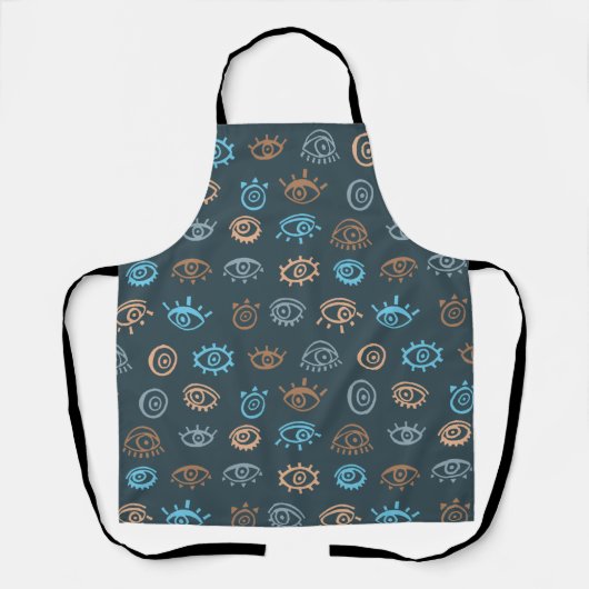 Evil Eye Pattern Apron Schort (Voorkant)
