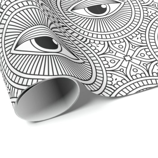 Evil Eye Pattern Cadeaupapier (Rol Hoek)