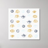 Evil Eye Pattern Canvas Afdruk (Voorkant)