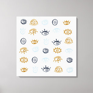 Evil Eye Pattern Canvas Afdruk