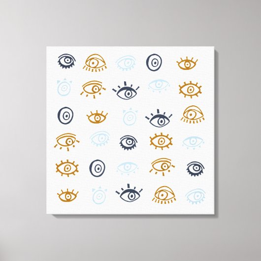 Evil Eye Pattern Canvas Afdruk (Voorkant)