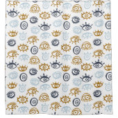 Evil Eye Pattern Douchegordijn (Voorkant)