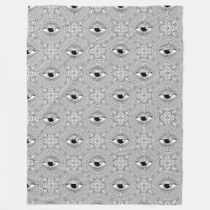 Evil Eye Pattern Fleece Deken