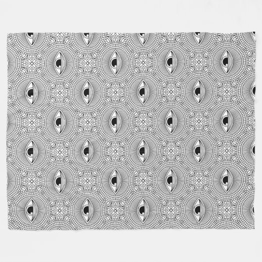 Evil Eye Pattern Fleece Deken (Voorkant (Horizontaal))