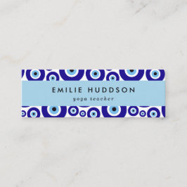 Evil Eye Pattern, Greek Eye, Nazar, Yoga Teacher Mini Visitekaartje