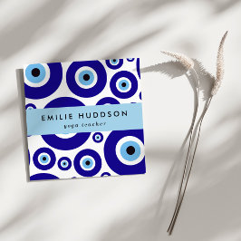 Evil Eye Pattern, Greek Eye, Nazar, Yoga Teacher Vierkante Visitekaartje