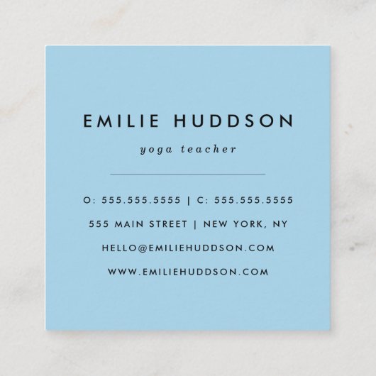 Evil Eye Pattern, Greek Eye, Nazar, Yoga Teacher Vierkante Visitekaartje (Achterkant)