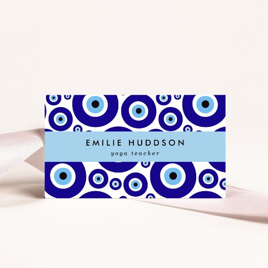 Evil Eye Pattern, Greek Eye, Nazar, Yoga Teacher Visitekaartje