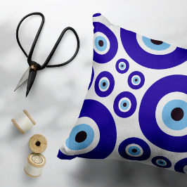 Evil Eye Pattern, Greek Eye, Turkish Eye, Nazar Accent Kussen