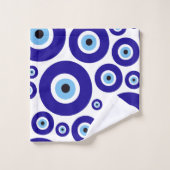 Evil Eye Pattern, Greek Eye, Turkish Eye, Nazar Bad Handdoek (Wasdoekje)