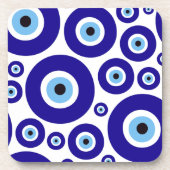 Evil Eye Pattern, Greek Eye, Turkish Eye, Nazar Bier Onderzetter (Voorkant)