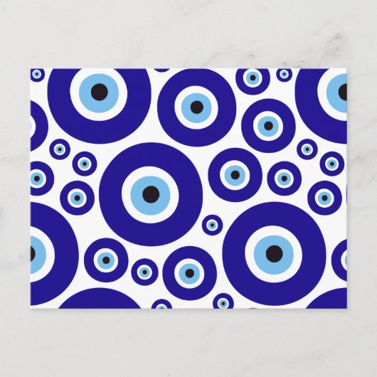 Evil Eye Pattern, Greek Eye, Turkish Eye, Nazar Briefkaart (Voorkant)