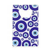 Evil Eye Pattern, Greek Eye, Turkish Eye, Nazar Creditkaart Flessenopener (Voorkant)