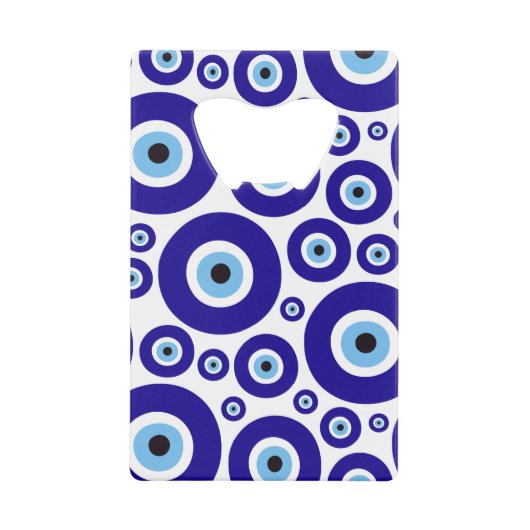 Evil Eye Pattern, Greek Eye, Turkish Eye, Nazar Creditkaart Flessenopener (Voorkant)