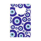 Evil Eye Pattern, Greek Eye, Turkish Eye, Nazar Creditkaart Flessenopener (Achterkant)