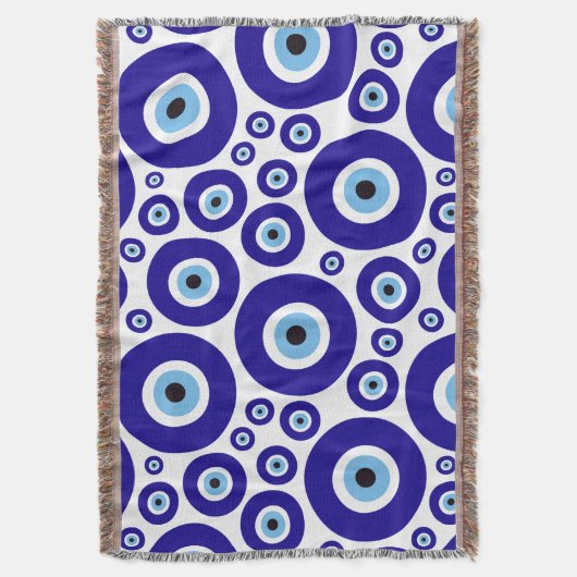 Evil Eye Pattern, Greek Eye, Turkish Eye, Nazar Deken (Voorkant Verticaal)