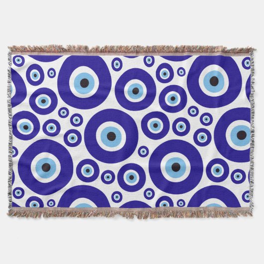 Evil Eye Pattern, Greek Eye, Turkish Eye, Nazar Deken (Voorkant)